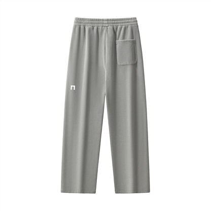 Frayed Washed Straight Leg Sweatpants
