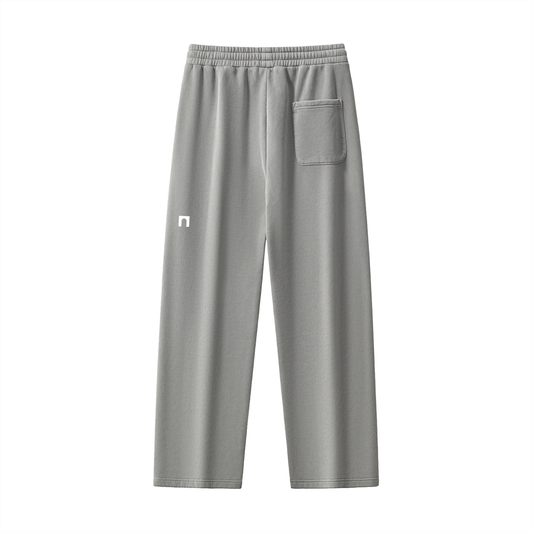 Frayed Washed Straight Leg Sweatpants