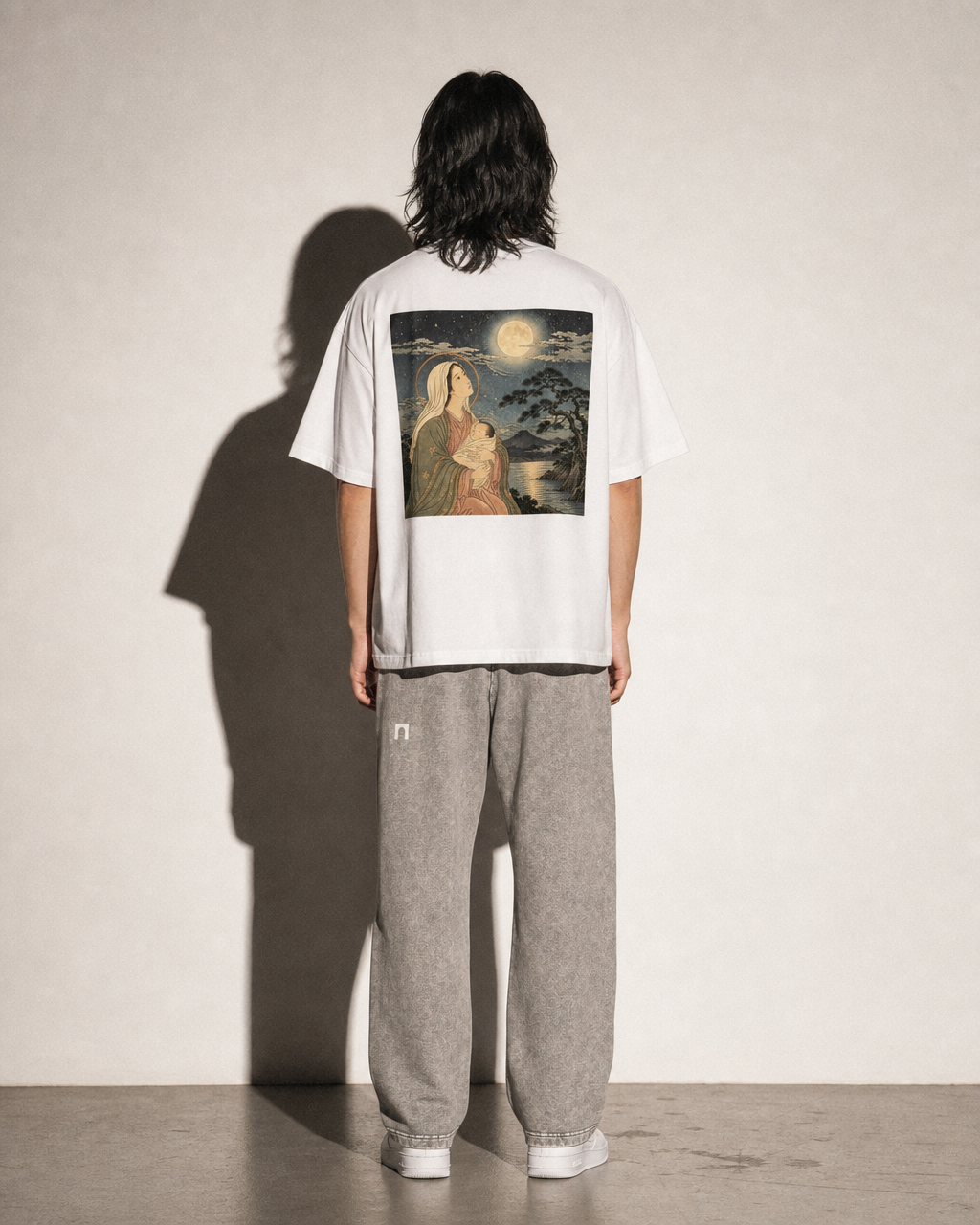 'Woman and Child' Oversized Drop Shoulder T-Shirt
