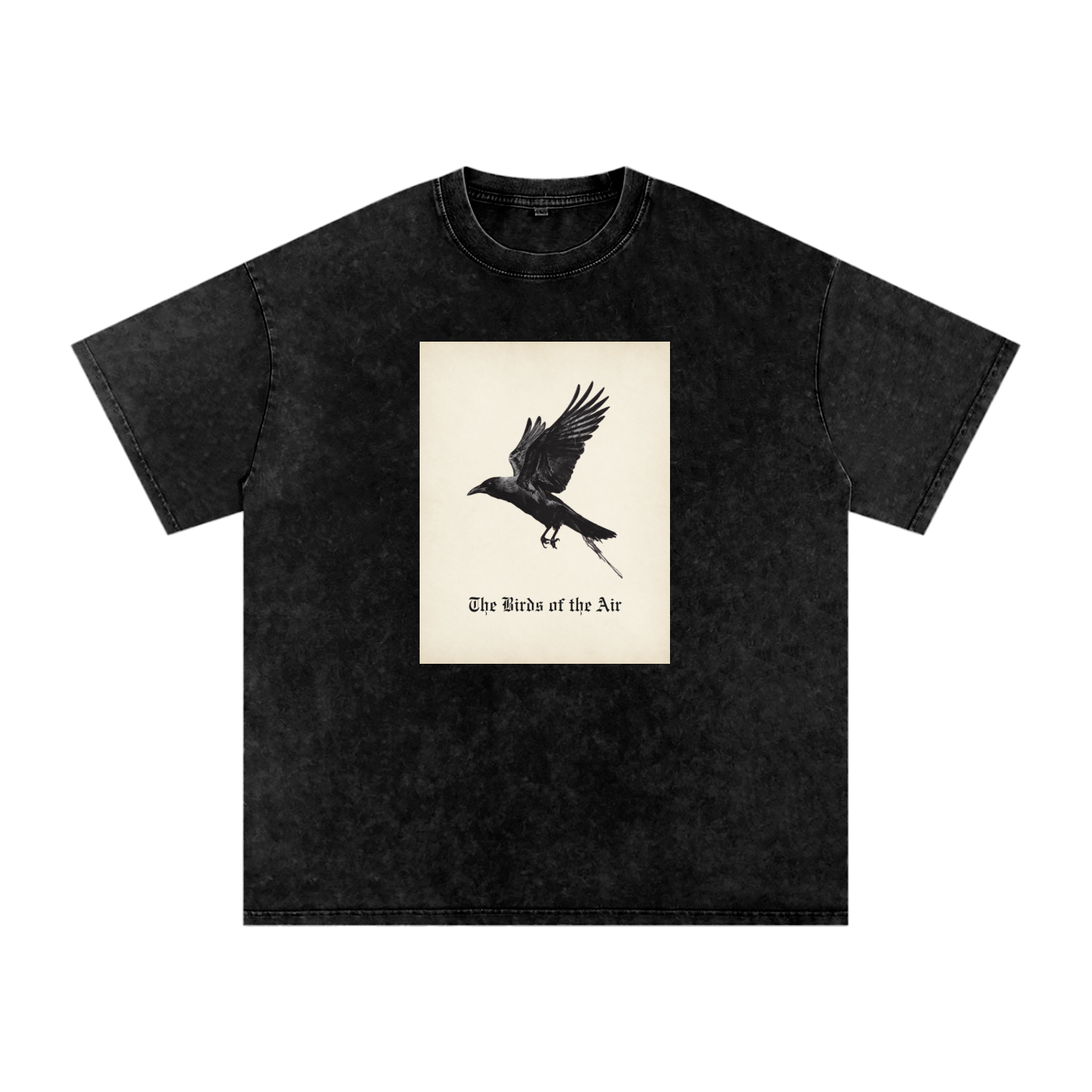 'Birds of The Air' Washed Oversized Tee