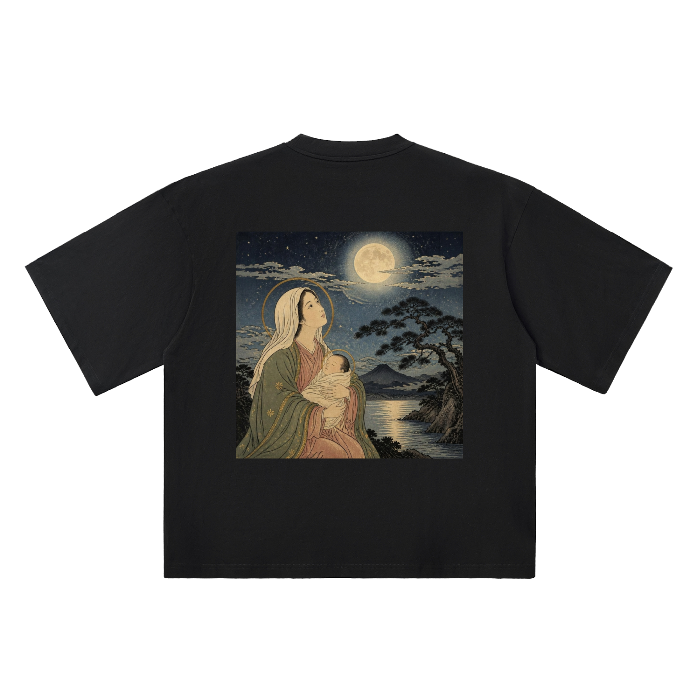 'Woman and Child' Oversized Drop Shoulder T-Shirt