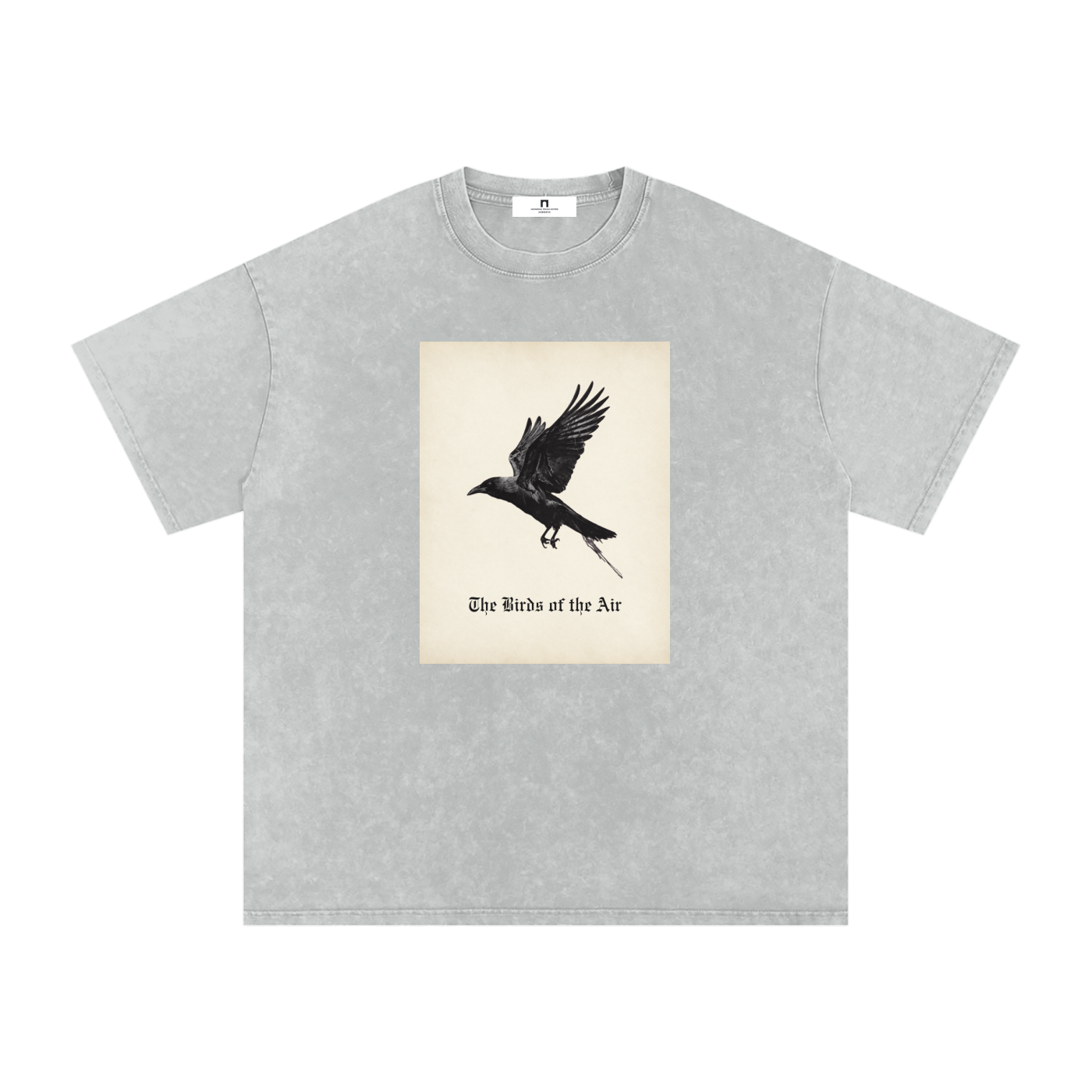 'Birds of The Air' Washed Oversized Tee