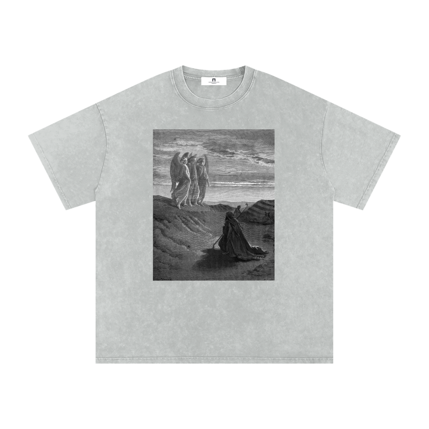 'Three' Washed Oversized Tee