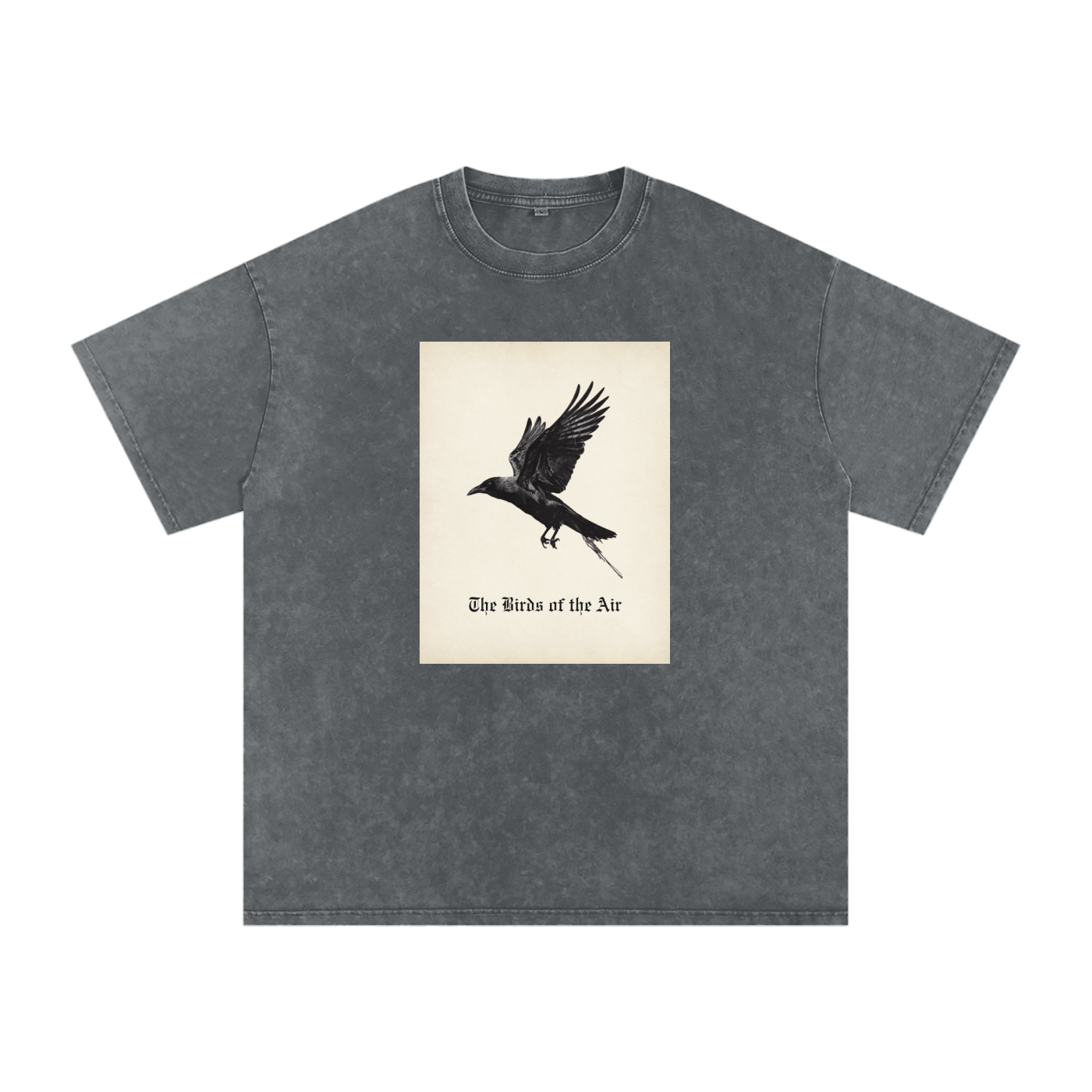 'Birds of The Air' Washed Oversized Tee