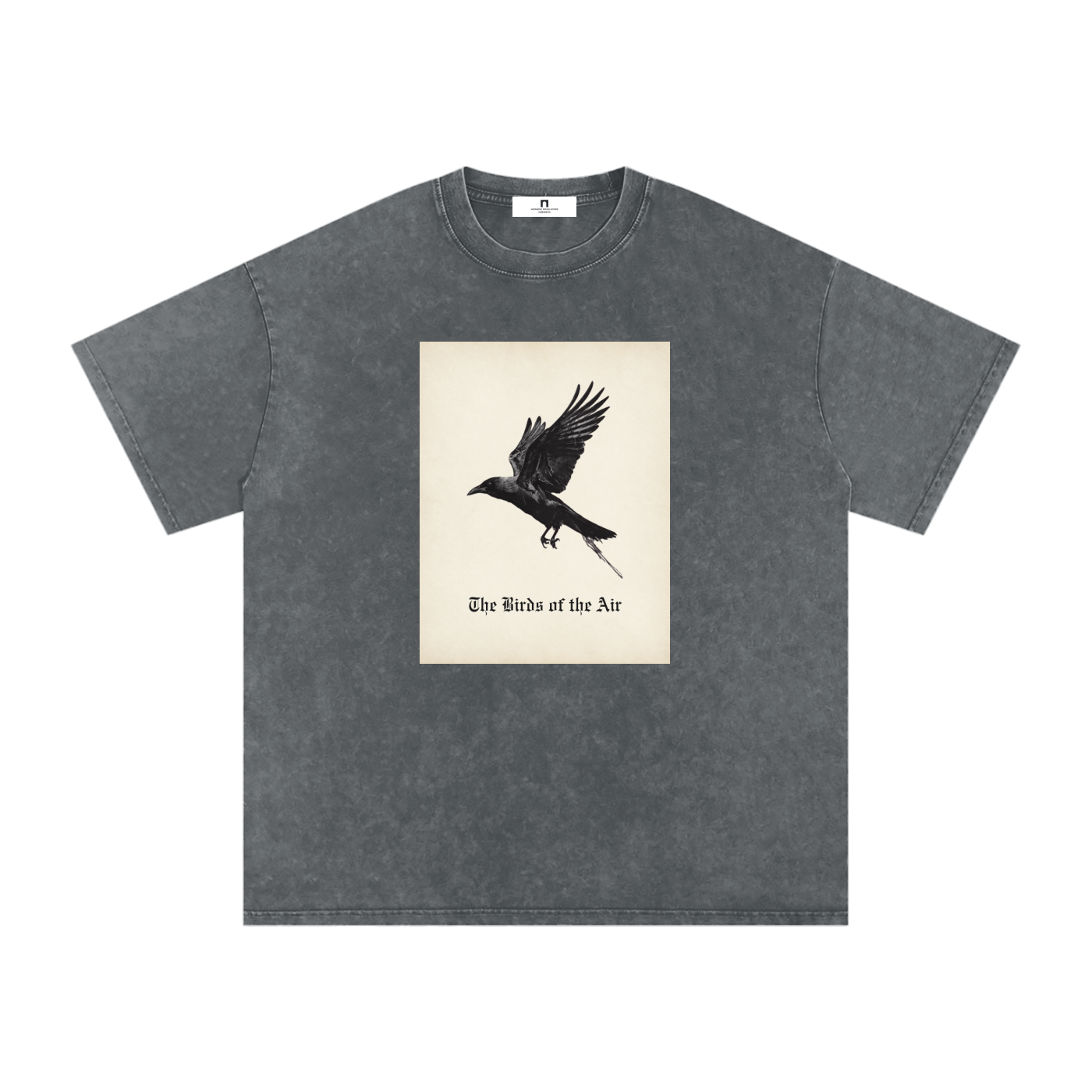 'Birds of The Air' Washed Oversized Tee