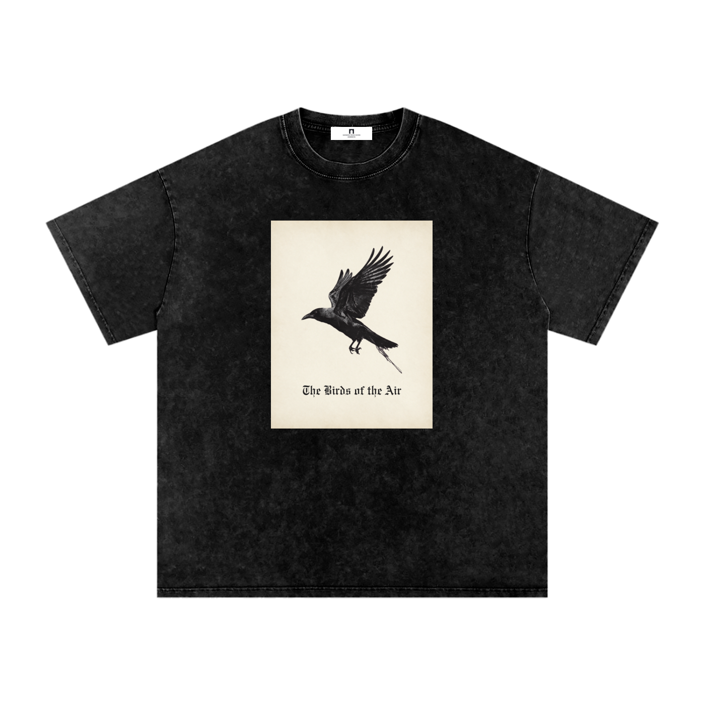 'Birds of The Air' Washed Oversized Tee