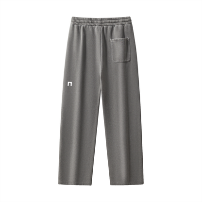 Frayed Washed Straight Leg Sweatpants