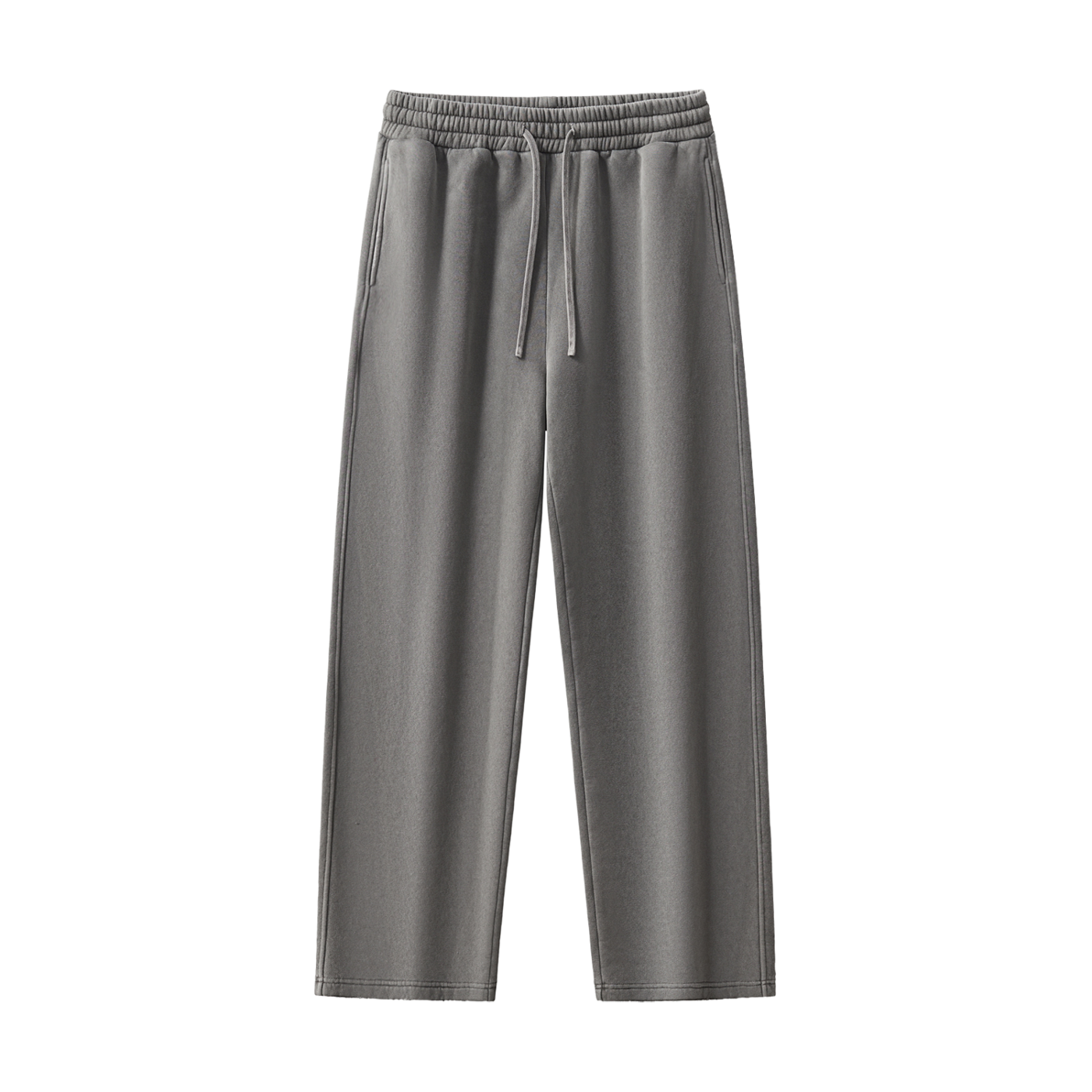 Frayed Washed Straight Leg Sweatpants
