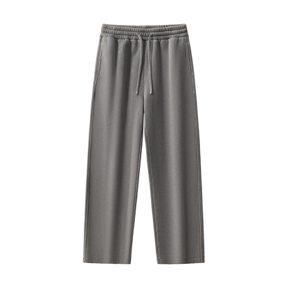 Frayed Washed Straight Leg Sweatpants